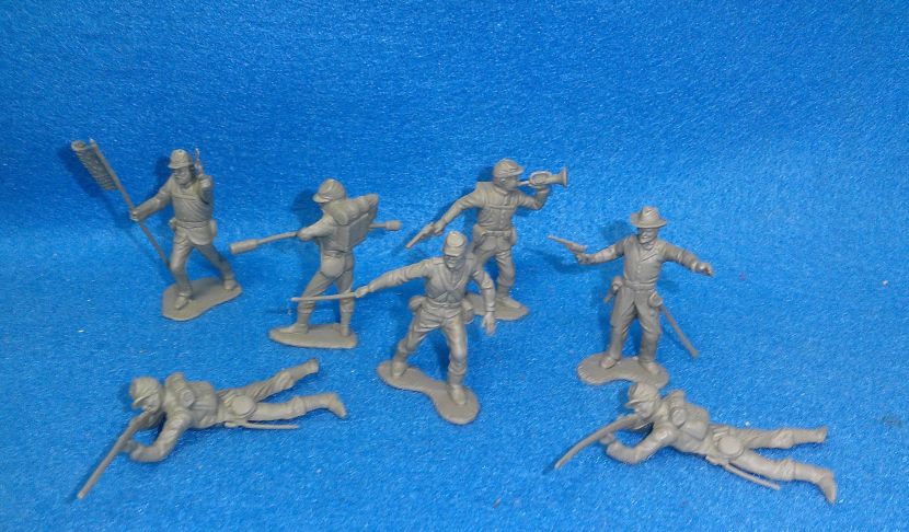 MXR116A Marx/CTS Reissue Civil War Artillery Figure Set  -GREY  (54MM) 7 in 6 Poses